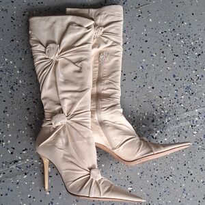 Les Trepezioni Elegant Cream Women's Boots